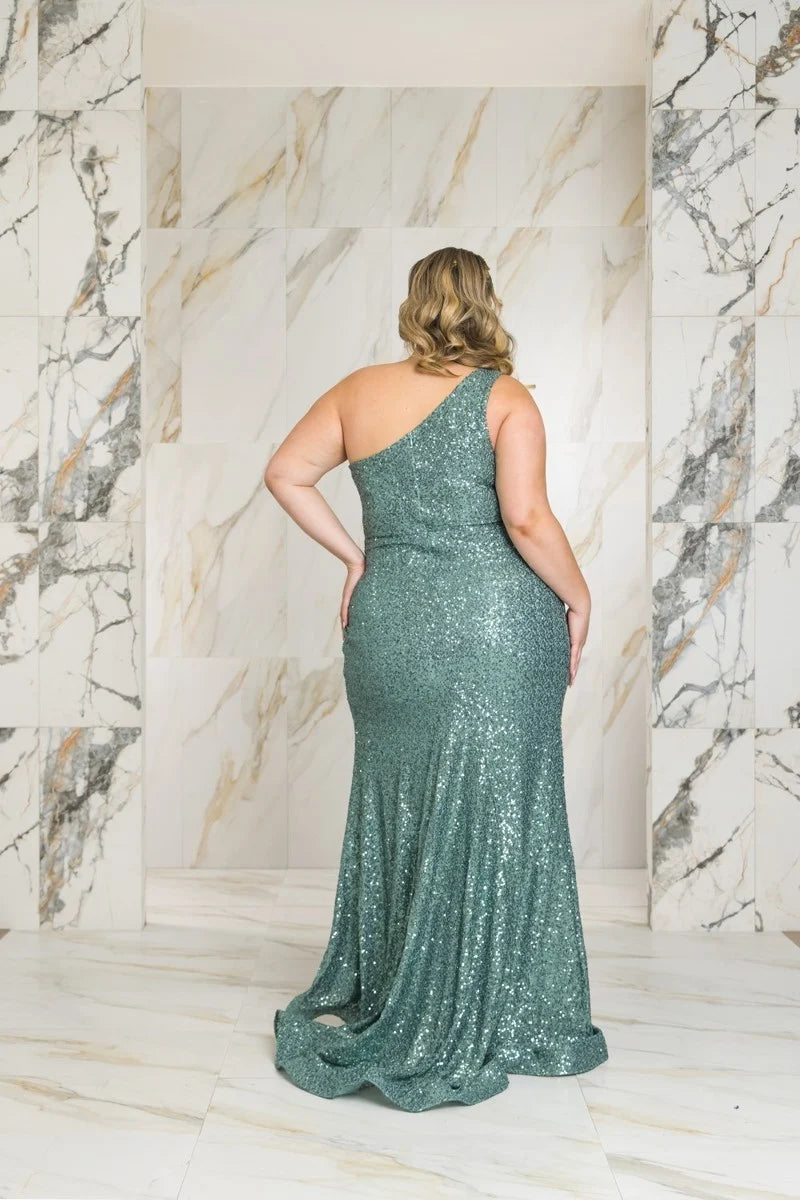 RICARICA Dresses Plus Size Beira  Sequence   Gown -Sage